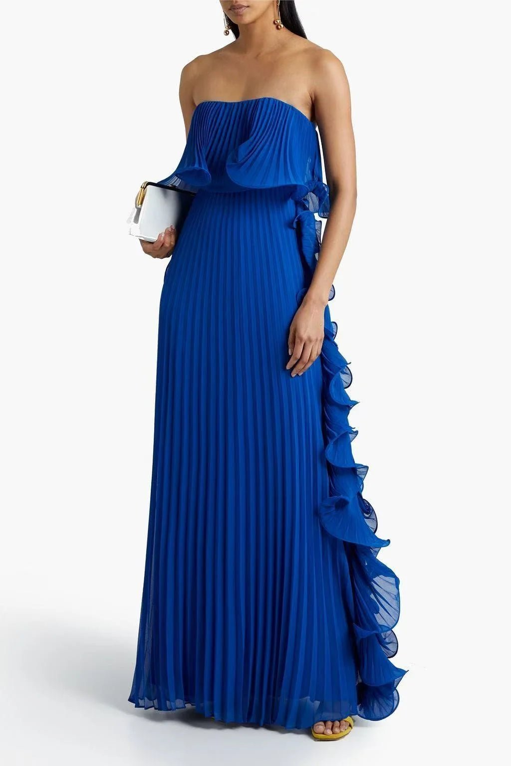 Pleated Chiffon Beach Dress - HalleBeauty